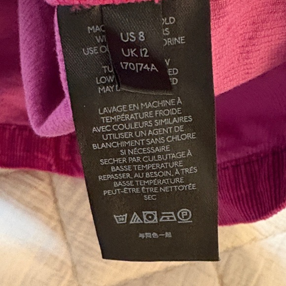 Pilcro by Anthropologie Pink Corduroy Button-Front Skirt Sz 8 - Picture 11 of 16